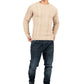 CORBY CABLE KNIT SWEATER - BEIGE
